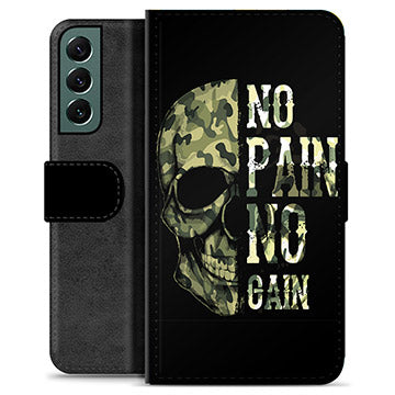 Samsung Galaxy S22+ 5G Premium Flip Cover med Pung - No Pain, No Gain