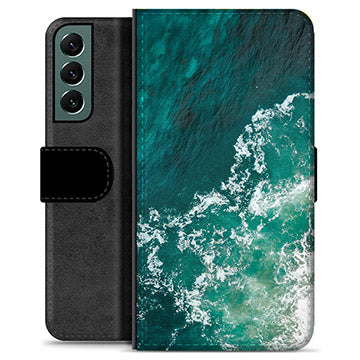 Samsung Galaxy S22+ 5G Premium Flip Cover med Pung - Bølger