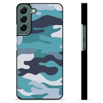 Samsung Galaxy S22+ 5G Beskyttende Cover - Blå Camouflage