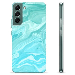 Samsung Galaxy S22+ 5G TPU Cover - Blå Marmor