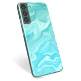 Samsung Galaxy S22+ 5G TPU Cover - Blå Marmor