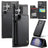 Samsung Galaxy S22 Ultra 5G Caseme C22-etui RFID-kortpung - Sort