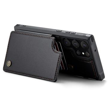Samsung Galaxy S22 Ultra 5G Caseme C22-etui RFID-kortpung - Sort