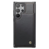 Samsung Galaxy S22 Ultra 5G Caseme C22-etui RFID-kortpung - Sort