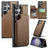 Samsung Galaxy S22 Ultra 5G Caseme C22-etui RFID-kortpung - Brun