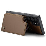 Samsung Galaxy S22 Ultra 5G Caseme C22-etui RFID-kortpung - Brun