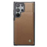 Samsung Galaxy S22 Ultra 5G Caseme C22-etui RFID-kortpung - Brun