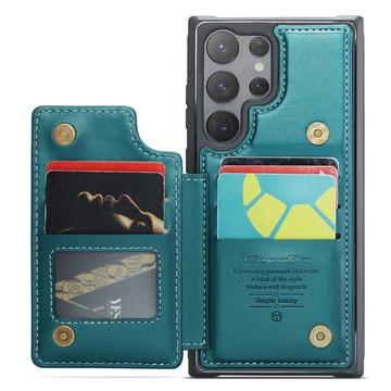 Samsung Galaxy S22 Ultra 5G Caseme C22-etui RFID-kortpung - Grøn