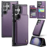Samsung Galaxy S22 Ultra 5G Caseme C22-etui RFID-kortpung - Lilla