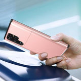 Samsung Galaxy S22 Ultra 5G Hybrid Cover med Glidende Kortslot - Mørkeblå