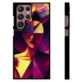 Samsung Galaxy S22 Ultra 5G Beskyttende Cover - Kubistisk Portræt
