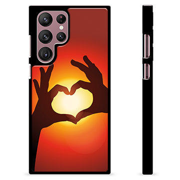 Samsung Galaxy S22 Ultra 5G Beskyttende Cover - Hjertesilhuet