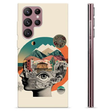 Samsung Galaxy S22 Ultra 5G TPU Cover - Abstrakt Collage