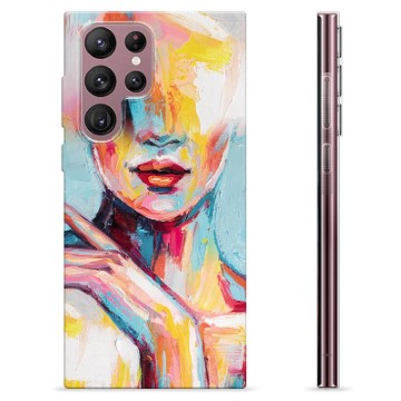 Samsung Galaxy S22 Ultra 5G TPU Cover - Abstrakt Portræt
