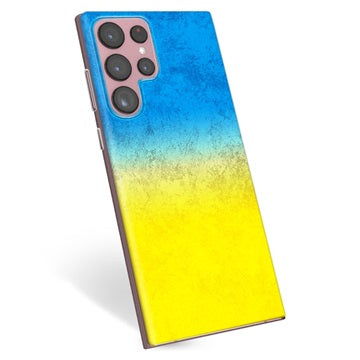 Samsung Galaxy S22 Ultra 5G TPU Cover Ukrainsk Flag - Tofarvet