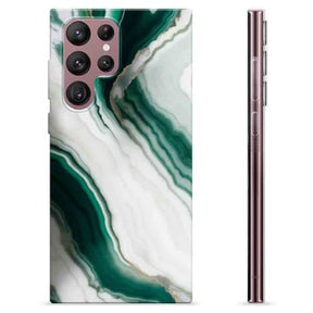 Samsung Galaxy S22 Ultra 5G TPU Cover - Smaragd Marmor
