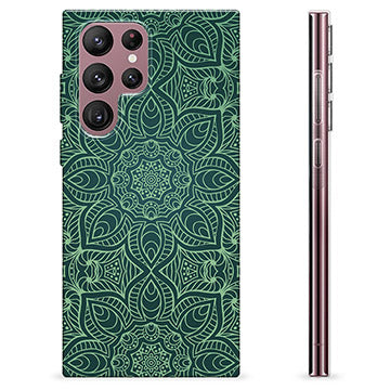 Samsung Galaxy S22 Ultra 5G TPU Cover - Grøn Mandala