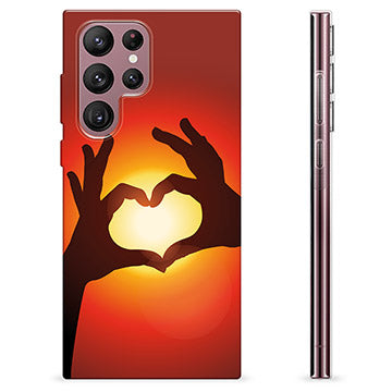 Samsung Galaxy S22 Ultra 5G TPU Cover - Hjertesilhuet