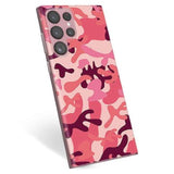 Samsung Galaxy S22 Ultra 5G TPU Cover - Pink Camouflage