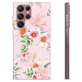 Samsung Galaxy S22 Ultra 5G TPU Cover - Vandfarveblomster