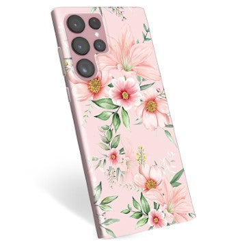 Samsung Galaxy S22 Ultra 5G TPU Cover - Vandfarveblomster