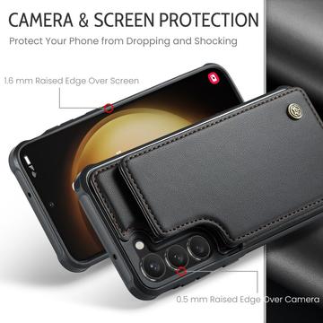 Samsung Galaxy S22+ 5G Caseme C22-etui RFID-kortpung - Sort
