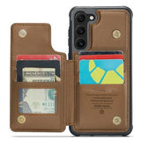 Samsung Galaxy S22+ 5G Caseme C22-etui RFID-kortpung - Brun