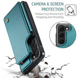 Samsung Galaxy S22+ 5G Caseme C22-etui RFID-kortpung - Grøn