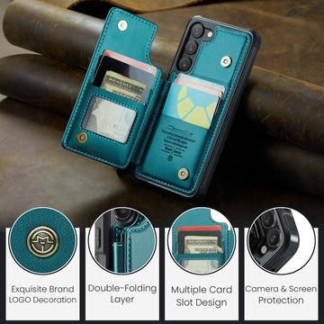Samsung Galaxy S22+ 5G Caseme C22-etui RFID-kortpung - Grøn
