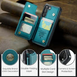 Samsung Galaxy S22+ 5G Caseme C22-etui RFID-kortpung - Grøn
