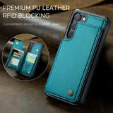 Samsung Galaxy S22+ 5G Caseme C22-etui RFID-kortpung - Grøn