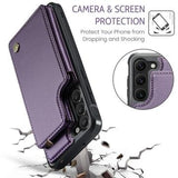 Samsung Galaxy S22+ 5G Caseme C22-etui RFID-kortpung - Lilla