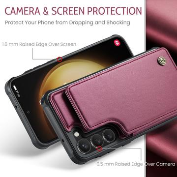 Samsung Galaxy S22+ 5G Caseme C22-etui RFID-kortpung - Rød