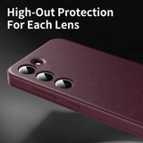 Samsung Galaxy S22+ 5G Smart Clear View Flip etui med kortplads - Vinrød