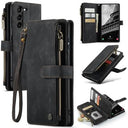 Samsung Galaxy S23 5G Caseme 2-i-1 Multifunktionel Pung - Sort