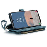 Samsung Galaxy S23 5G Caseme 2-i-1 Multifunktionel Pung - Blå