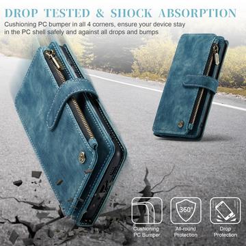 Samsung Galaxy S23 5G Caseme 2-i-1 Multifunktionel Pung - Blå