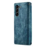 Samsung Galaxy S23 5G Caseme 2-i-1 Multifunktionel Pung - Blå