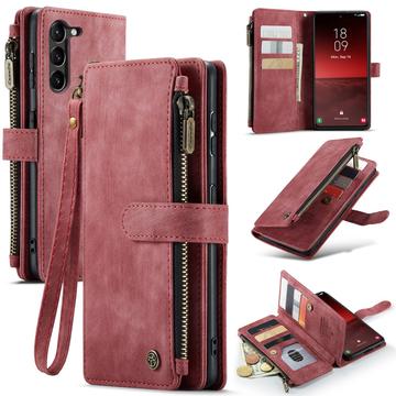 Samsung Galaxy S23 5G Caseme 2-i-1 Multifunktionel Pung - Rød