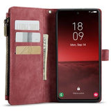 Samsung Galaxy S23 5G Caseme 2-i-1 Multifunktionel Pung - Rød