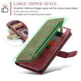 Samsung Galaxy S23 5G Caseme 2-i-1 Multifunktionel Pung - Rød