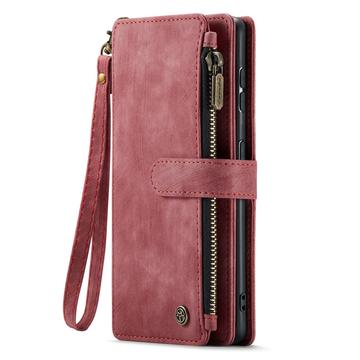 Samsung Galaxy S23 5G Caseme 2-i-1 Multifunktionel Pung - Rød