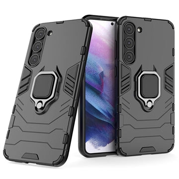 Samsung Galaxy S23 5G Hybrid Cover med Ring Holder - Sort
