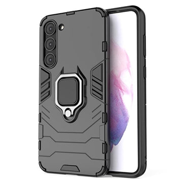 Samsung Galaxy S23 5G Hybrid Cover med Ring Holder - Sort