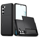 Samsung Galaxy S23 5G Hybrid Cover med Glidende Kortslot - Sort
