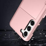 Samsung Galaxy S23 5G Hybrid Cover med Glidende Kortslot - Sort