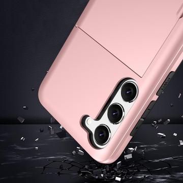 Samsung Galaxy S23 5G Hybrid Cover med Glidende Kortslot - Mørkeblå