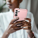 Samsung Galaxy S23 5G Hybrid Cover med Glidende Kortslot - Mørkeblå