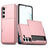 Samsung Galaxy S23 5G Hybrid Cover med Glidende Kortslot - Rødguld