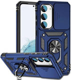 Samsung Galaxy S23 5G Roterende Ring Hybrid Cover med Kameraskjold - Blå